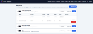 Hugin Playlists / Displays Verwaltung